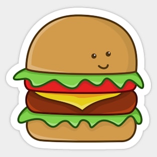 Cute Burger Sticker